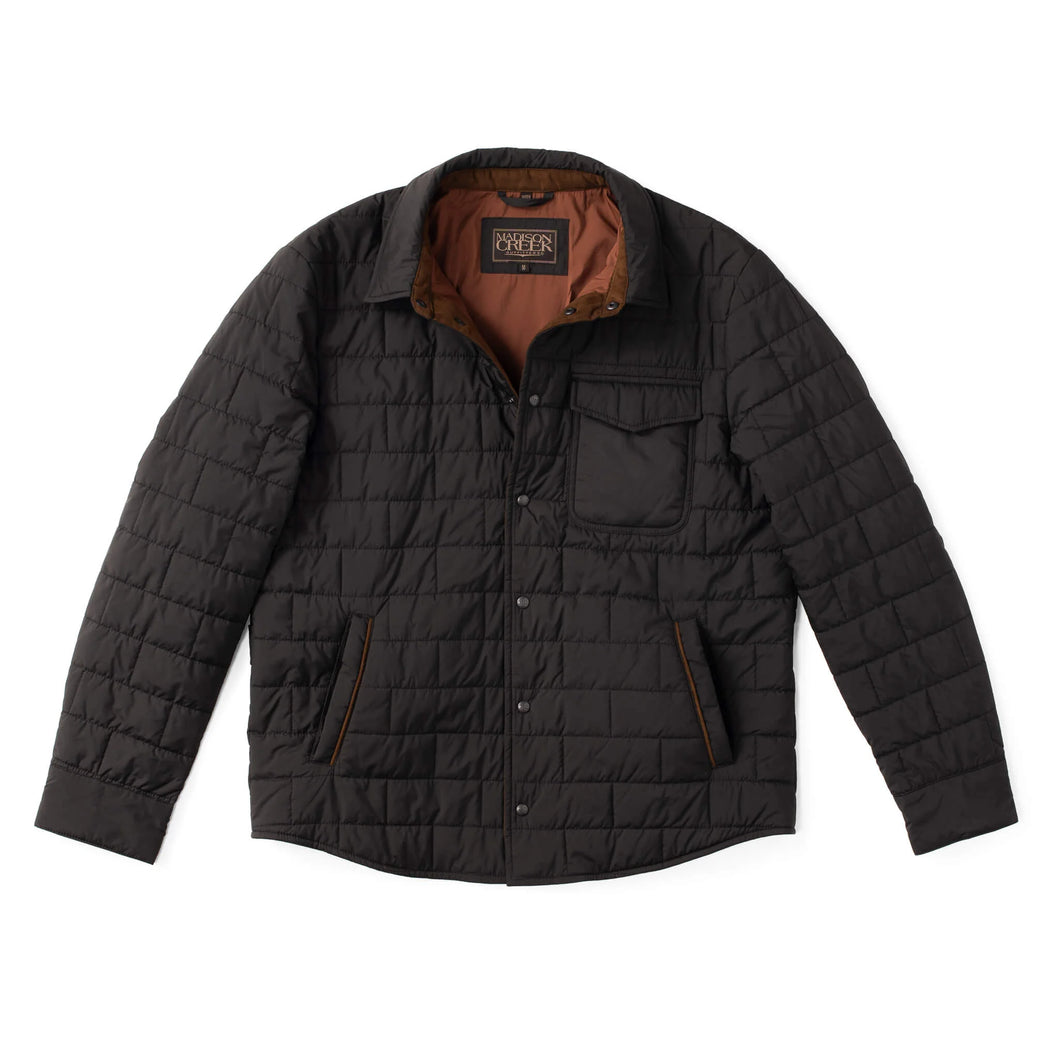 MADISON CREEK Silverton Quilted Primaloft Shacket (Black)