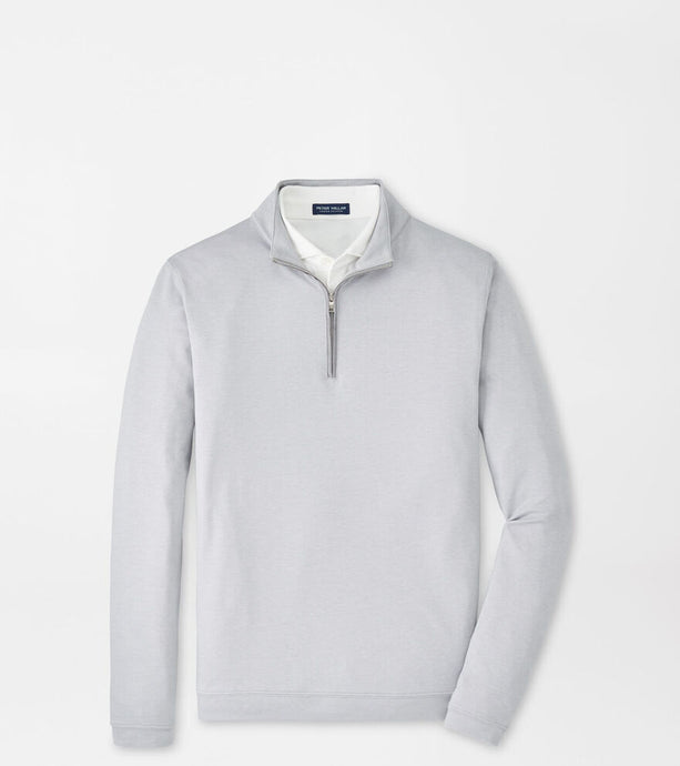 Peter Millar Albatross Pique Quarter Zip (Gale Grey)