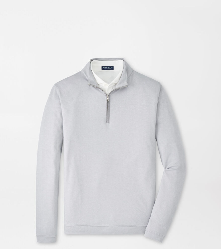 Peter Millar Albatross Pique Quarter Zip (Gale Grey)