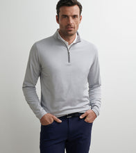 Peter Millar Albatross Pique Quarter Zip (Gale Grey)