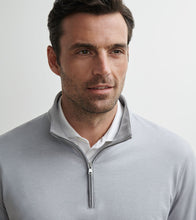 Peter Millar Albatross Pique Quarter Zip (Gale Grey)