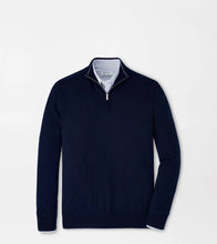 Peter Millar Autumn Crest Soft Merino Wool Quarter Zip (Navy)