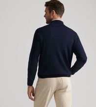 Peter Millar Autumn Crest Soft Merino Wool Quarter Zip (Navy)