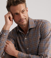 Peter Millar Big Bear Flannel Sport Shirt (Poplar Brown)