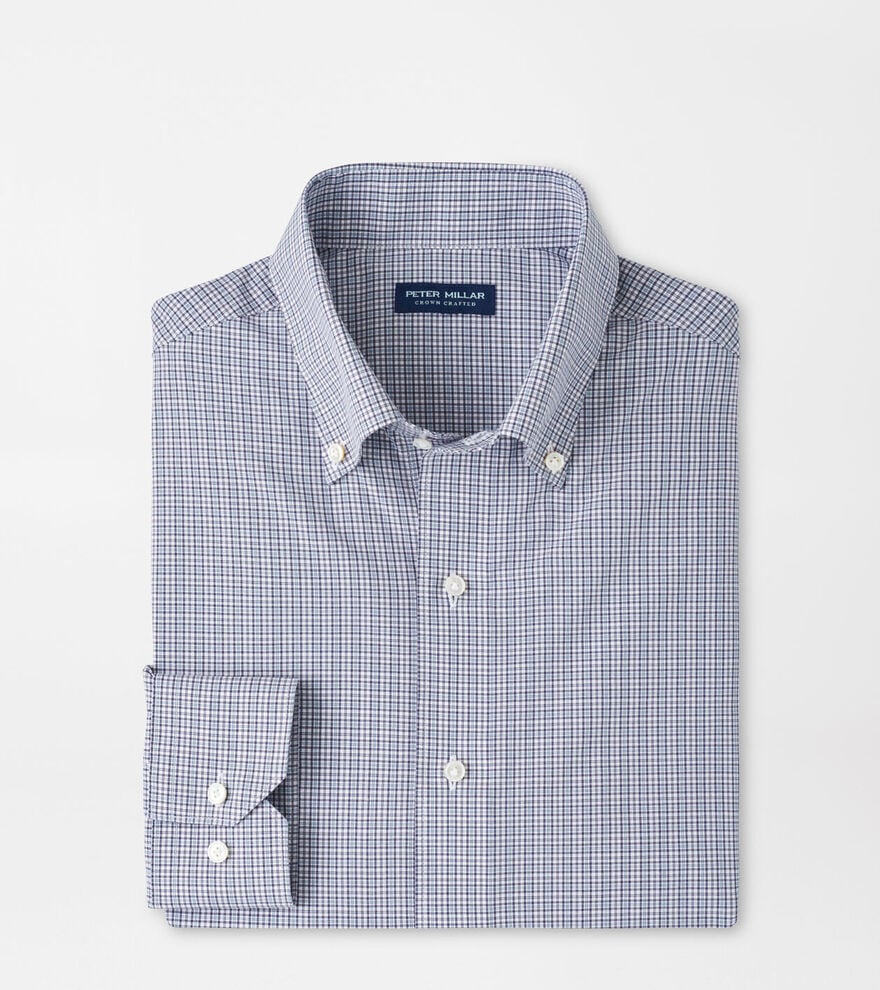 Peter Millar Porter Performance Poplin Shirt (Nebula Blue)