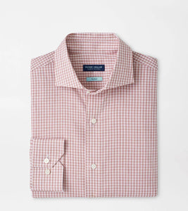 Peter Millar Torino Cotton Sport Shirt (Red Rouge)