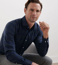 Peter Millar Trentino Italian Flannel Sport Shirt (Navy)