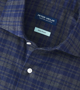 Peter Millar Trentino Italian Flannel Sport Shirt (Navy)