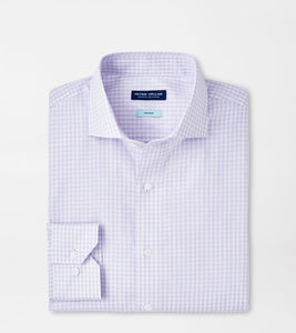 Peter Millar lavendar mini-check sport shirt