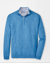 Peter Millar Coolspun Cotton Quarter-Zip Sweater (Blue Poppy)