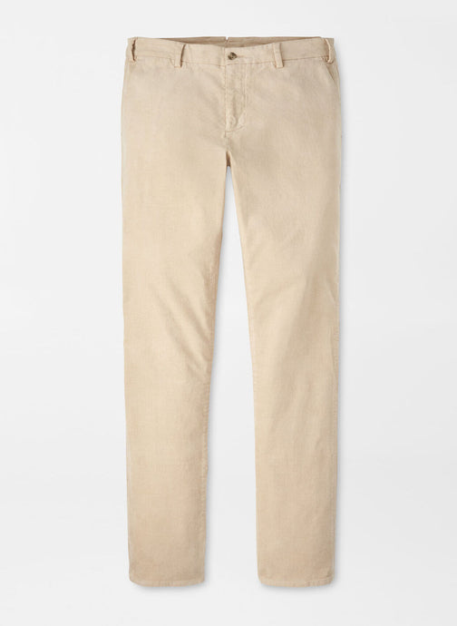 Peter Millar Corduroy Flat Front Trouser (Stone)