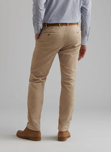 Peter Millar Corduroy Flat Front Trouser (Stone)