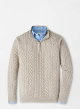 Peter Millar Crescent Ridge Cable Sweater (Light Elm)