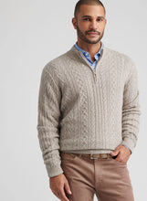 Peter Millar Crescent Ridge Cable Sweater (Light Elm)