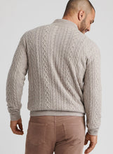 Peter Millar Crescent Ridge Cable Sweater (Light Elm)