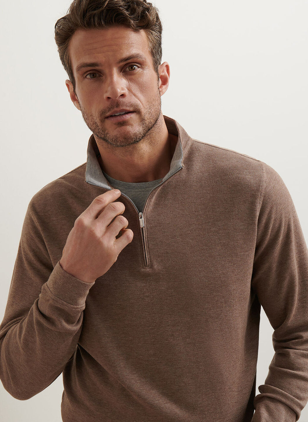 Peter Millar Crown Comfort Pullover (Poplar Brown)