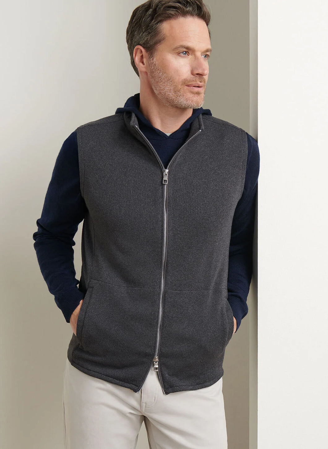 Peter Millar Crown Sweater Fleece Vest (Iron)