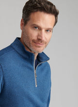 Peter Millar Crown Sweater Fleece Quarter Zip (Blue Haze)