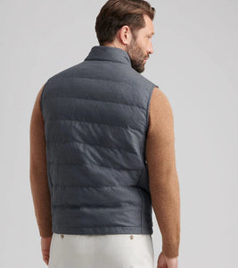 Peter Millar Davos Flannel Vest (Charcoal)