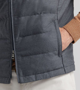 Peter Millar Davos Flannel Vest (Charcoal)