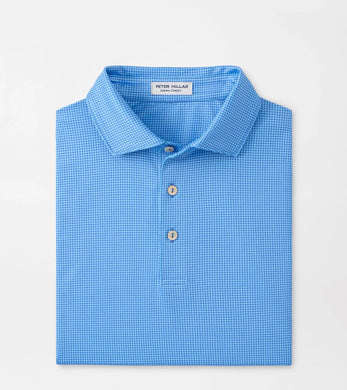 Peter Millar Gingham Performance Jersey Polo