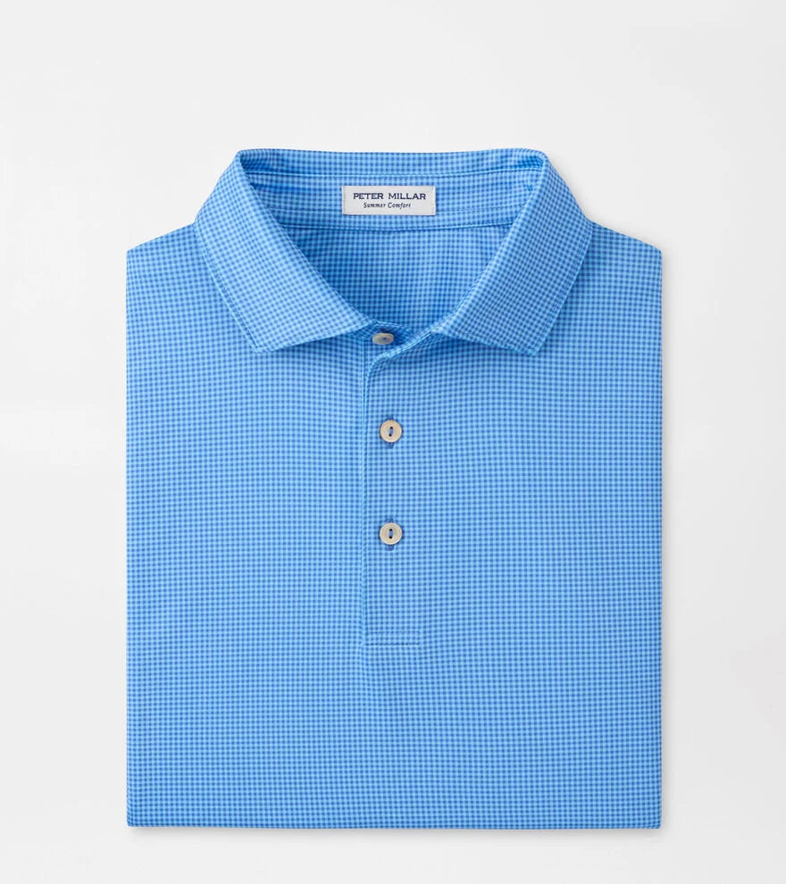 Peter Millar Gingham Performance Jersey Polo