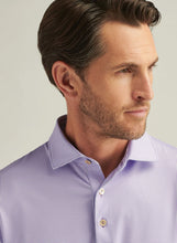 Peter Millar Gingham Performance Jersey Polo (Ultra Violet)
