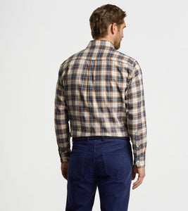 Peter Millar Langely Summer Soft Cotton Sport Shirt (Winter Ivo