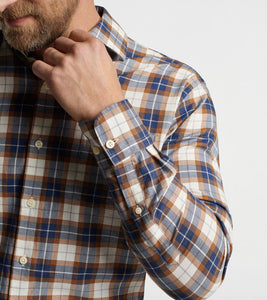 Peter Millar Langely Summer Soft Cotton Sport Shirt (Winter Ivo