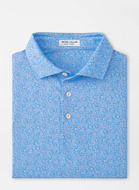 Peter Millar Macaw Performance Jersey Polo (Cottage Blue)