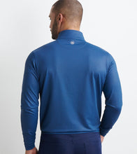 Peter Millar Perth Birdseye Performance 1/4 Zip Pullover (Blue Haze)