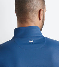 Peter Millar Perth Birdseye Performance 1/4 Zip Pullover (Blue Haze)