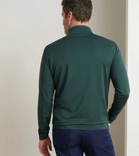 Peter Millar Perth Mélange Performance 1/4 Zip Pullover (Pine)