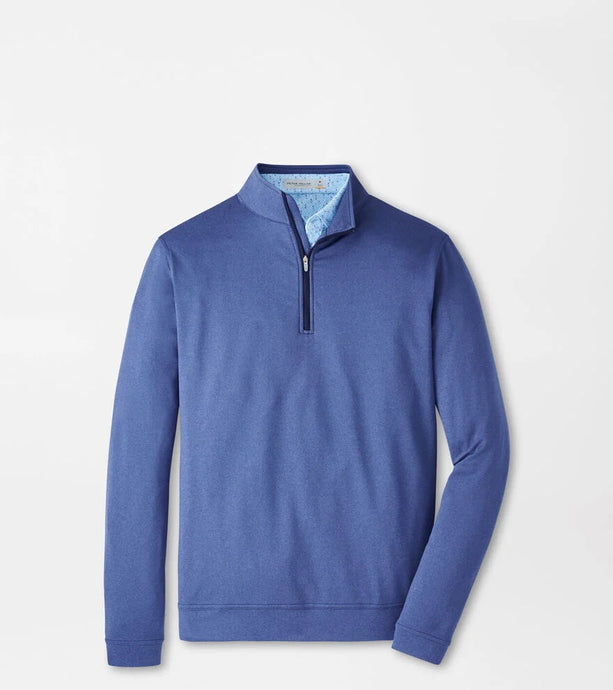 Peter Millar Perth Mélange Performance 1/4 Zip (Sport Navy)
