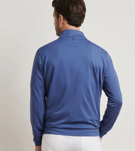Peter Millar Perth Sugar Stripe Performance 1/4 Zip (Sport Navy)