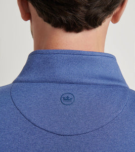 Peter Millar Perth Sugar Stripe Performance 1/4 Zip (Sport Navy)