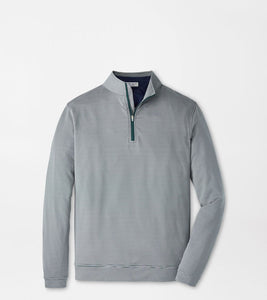Peter Millar Perth Sugar Stripe Performance 1/4 Zip (Pine)