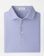 Mini print 3-button polo in violet