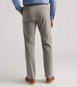 Peter Millar Signature Sateen Flat Front Trouser (Gale Grey)