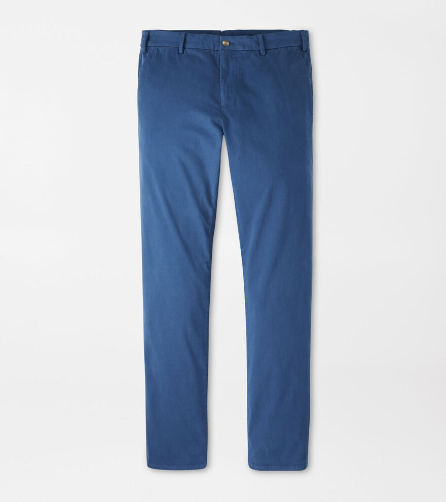 Peter Millar Signature Sateen Flat Front Trouser (Navy)