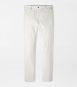 Peter Millar Signature Sateen Flat Front Trouser (Stone)