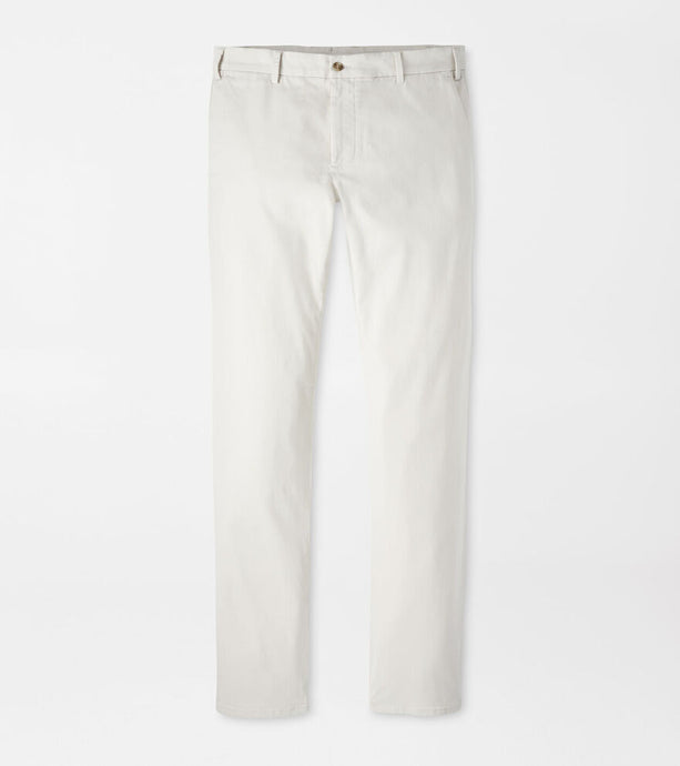Peter Millar Signature Sateen Flat Front Trouser (Stone)