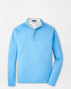 Light blue long-sleeve shirt with a white collar on a light gray background