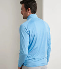 Peter Millar Stealth Performance 1/4 Zip Pullover (Blue Topaz)