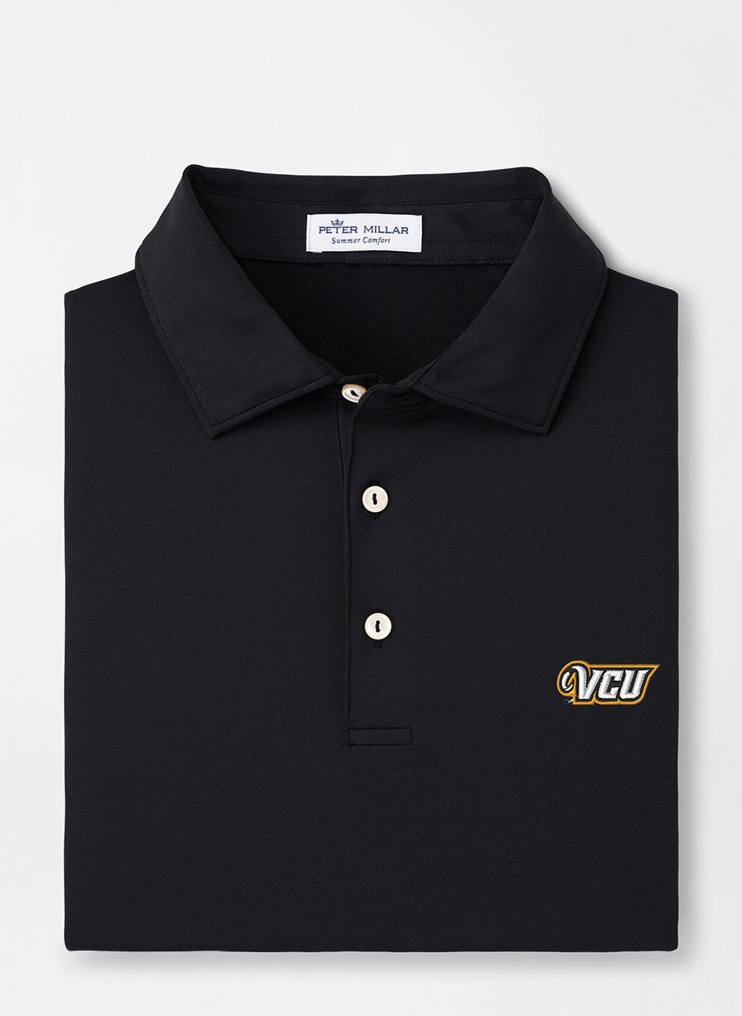 Peter Millar VCU Solid Performance Jersey Polo (Sean Self Collar)