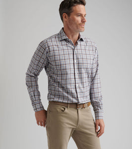 Peter Millar Waynesville Flannel Sport Shirt (Winter Ivory)