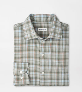 Peter Millar Whitecap Performance Flannel Shirt (Basil)