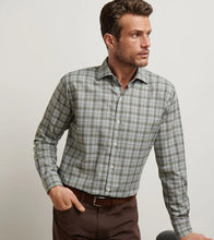 Peter Millar Whitecap Performance Flannel Shirt (Basil)