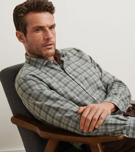 Peter Millar Whitecap Performance Flannel Shirt (Basil)