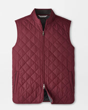 quilted vest in bordeaux wine color
